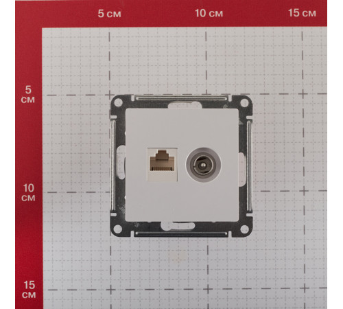 Розетка телевизионная/ компьютерная Systeme Electric AtlasDesign встраиваемая белая TV/ RJ45 (ATN000189) Розетка телевизионная/ компьютерная Systeme Electric AtlasDesign встраиваемая белая TV/ RJ45 (ATN000189)