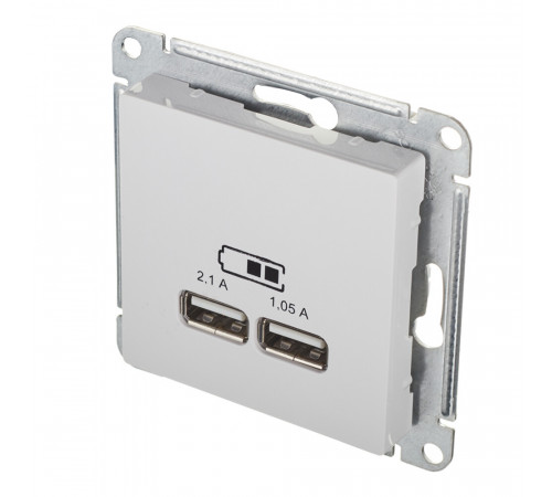 Розетка USB Systeme Electric AtlasDesign встраиваемая белая 2хUSB-А (ATN000133) Розетка USB Systeme Electric AtlasDesign встраиваемая белая 2хUSB-А (ATN000133)