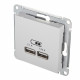 Розетка USB Systeme Electric AtlasDesign встраиваемая белая 2хUSB-А (ATN000133)