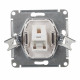 Розетка телефонная Systeme Electric AtlasDesign встраиваемая белая RJ11 (ATN000181)