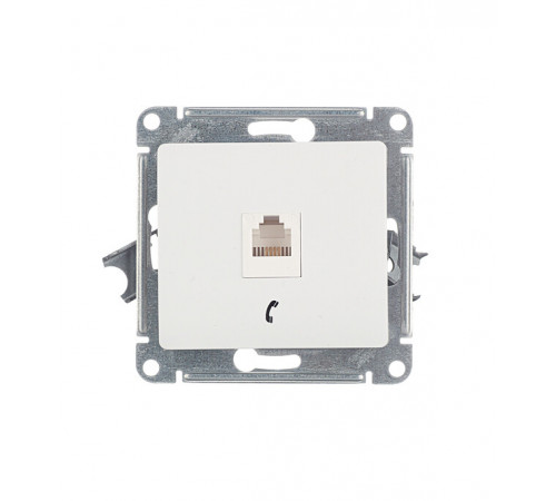 Розетка телефонная Systeme Electric Glossa встраиваемая белая RJ11 (GSL000181T) Розетка телефонная Systeme Electric Glossa встраиваемая белая RJ11 (GSL000181T)