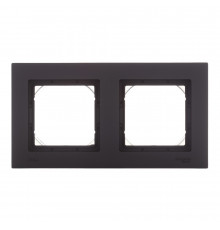 Рамка Systeme Electric AtlasDesign Aqua двухместная карбон (ATN441002)