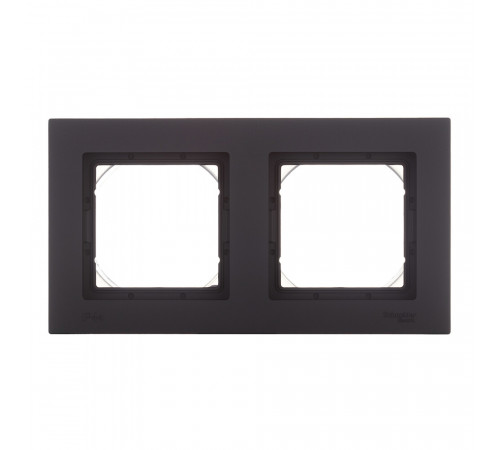 Рамка Systeme Electric AtlasDesign Aqua двухместная карбон (ATN441002)