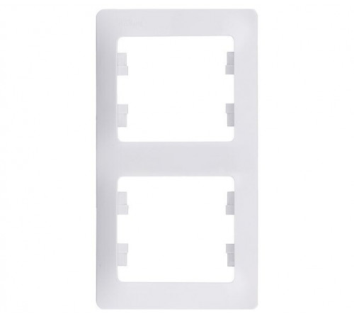 Рамка Systeme Electric Glossa двухместная белая (GSL000106)