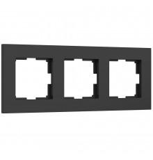 Рамка Werkel Slab трехместная черная софт (a062801)