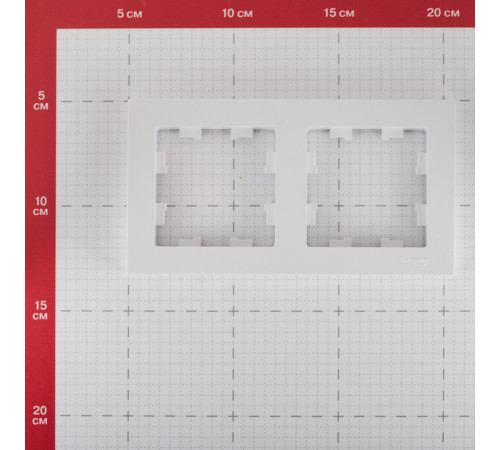 Рамка Systeme Electric AtlasDesign двухместная белая (ATN000102)