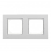 Рамка Systeme Electric AtlasDesign Aqua двухместная белая (ATN440102)