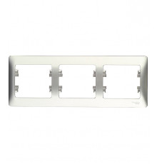 Рамка Systeme Electric Glossa трехместная алюминий (GSL000303)