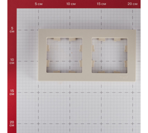 Рамка Systeme Electric AtlasDesign двухместная бежевая (ATN000202)