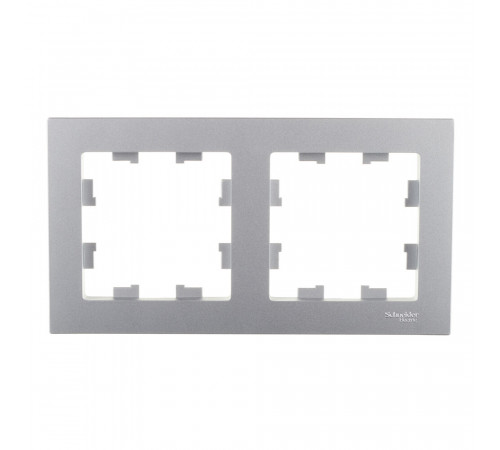Рамка Systeme Electric AtlasDesign двухместная алюминий (ATN000302) Рамка Systeme Electric AtlasDesign двухместная алюминий (ATN000302)