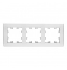 Рамка Systeme Electric AtlasDesign Nature трехместная белая (ATN320103)