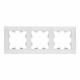 Рамка Systeme Electric AtlasDesign Nature трехместная белая (ATN320103)