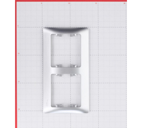 Рамка Systeme Electric Glossa двухместная алюминий (GSL000302)