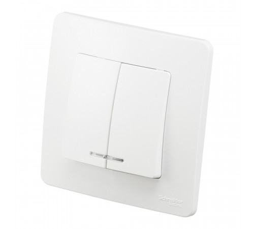 Выключатель Systeme Electric Blanca двухклавишный встраиваемый белый с подсветкой (BLNVS010511) Выключатель Systeme Electric Blanca двухклавишный встраиваемый белый с подсветкой (BLNVS010511)