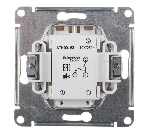 Выключатель Systeme Electric AtlasDesign двухклавишный встраиваемый бежевый с подсветкой (ATN000253) Выключатель Systeme Electric AtlasDesign двухклавишный встраиваемый бежевый с подсветкой (ATN000253)