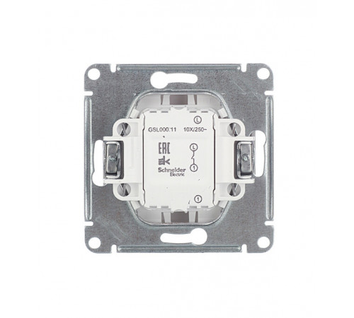 Выключатель Systeme Electric Glossa одноклавишный встраиваемый белый (GSL000111) Выключатель Systeme Electric Glossa одноклавишный встраиваемый белый (GSL000111)