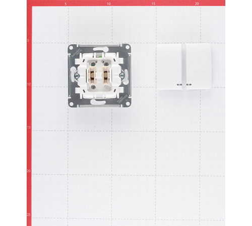 Выключатель Systeme Electric Glossa двухклавишный встраиваемый белый с подсветкой (GSL000153) Выключатель Systeme Electric Glossa двухклавишный встраиваемый белый с подсветкой (GSL000153)