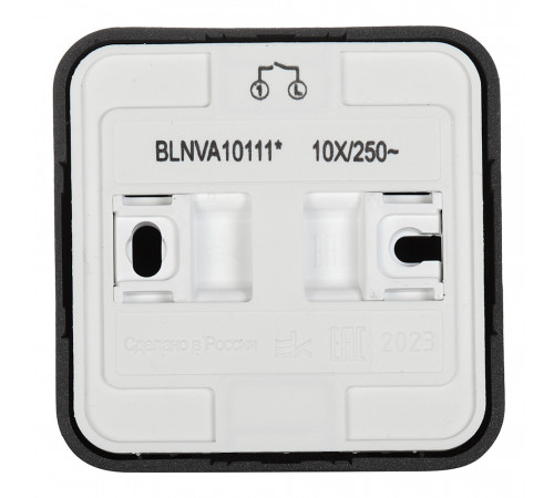 Выключатель Systeme Electric Blanca одноклавишный накладной антрацит с подсветкой (BLNVA101116) Выключатель Systeme Electric Blanca одноклавишный накладной антрацит с подсветкой (BLNVA101116)