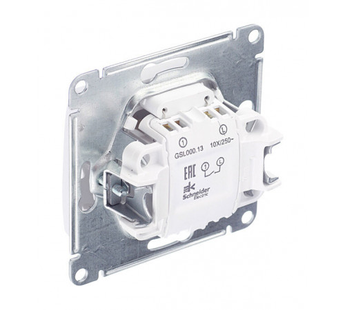 Выключатель Systeme Electric Glossa одноклавишный встраиваемый белый с подсветкой (GSL000113) Выключатель Systeme Electric Glossa одноклавишный встраиваемый белый с подсветкой (GSL000113)