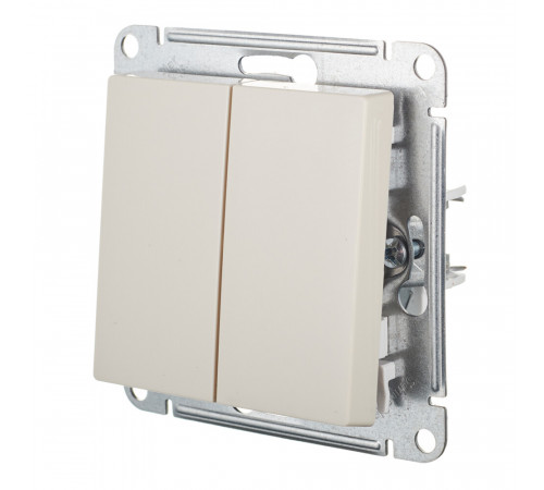 Выключатель Systeme Electric AtlasDesign двухклавишный встраиваемый бежевый (ATN000251) Выключатель Systeme Electric AtlasDesign двухклавишный встраиваемый бежевый (ATN000251)