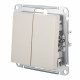 Выключатель Systeme Electric AtlasDesign двухклавишный встраиваемый бежевый (ATN000251)