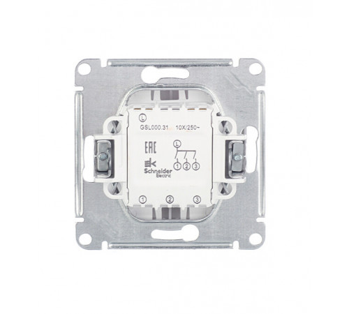 Выключатель Systeme Electric Glossa трехклавишный встраиваемый белый (GSL000131) Выключатель Systeme Electric Glossa трехклавишный встраиваемый белый (GSL000131)