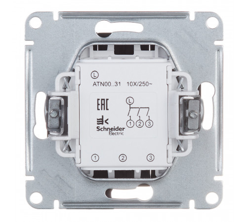 Выключатель Systeme Electric AtlasDesign трехклавишный встраиваемый карбон (ATN001031) Выключатель Systeme Electric AtlasDesign трехклавишный встраиваемый карбон (ATN001031)