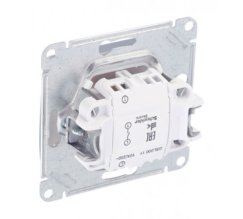 Выключатель Systeme Electric Glossa одноклавишный встраиваемый алюминий (GSL000311) Выключатель Systeme Electric Glossa одноклавишный встраиваемый алюминий (GSL000311)
