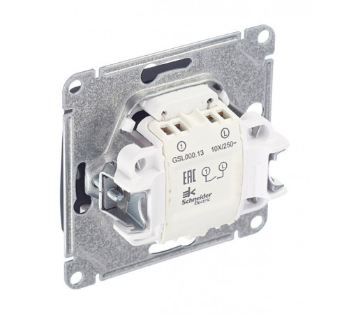 Выключатель Systeme Electric Glossa одноклавишный встраиваемый антрацит с подсветкой (GSL000713) Выключатель Systeme Electric Glossa одноклавишный встраиваемый антрацит с подсветкой (GSL000713)