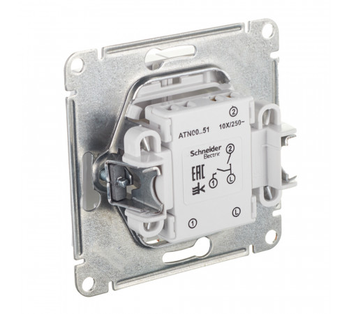 Выключатель Systeme Electric AtlasDesign двухклавишный встраиваемый белый (ATN000151) Выключатель Systeme Electric AtlasDesign двухклавишный встраиваемый белый (ATN000151)