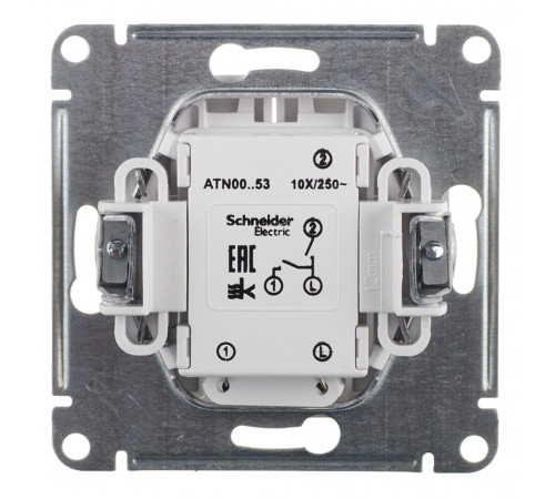 Выключатель Systeme Electric AtlasDesign двухклавишный встраиваемый белый с подсветкой (ATN000153) Выключатель Systeme Electric AtlasDesign двухклавишный встраиваемый белый с подсветкой (ATN000153)
