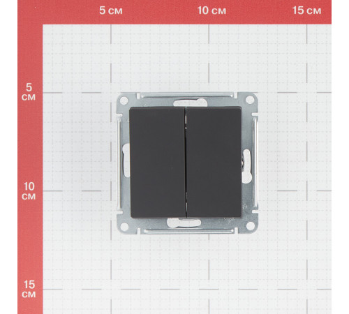 Выключатель Systeme Electric AtlasDesign двухклавишный встраиваемый карбон (ATN001051) Выключатель Systeme Electric AtlasDesign двухклавишный встраиваемый карбон (ATN001051)