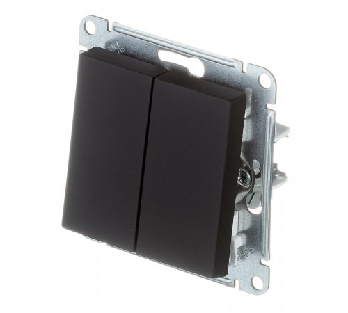 Выключатель Systeme Electric AtlasDesign двухклавишный встраиваемый карбон (ATN001051) Выключатель Systeme Electric AtlasDesign двухклавишный встраиваемый карбон (ATN001051)