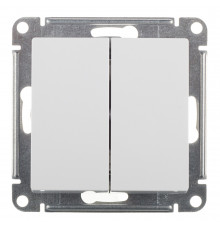 Выключатель Systeme Electric AtlasDesign двухклавишный встраиваемый белый (ATN000151)