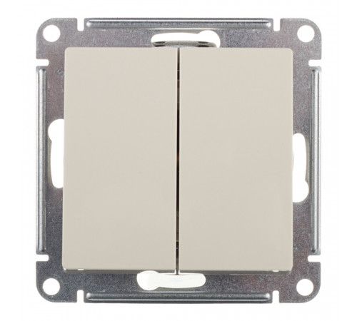Выключатель Systeme Electric AtlasDesign двухклавишный встраиваемый бежевый (ATN000251) Выключатель Systeme Electric AtlasDesign двухклавишный встраиваемый бежевый (ATN000251)