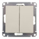 Выключатель Systeme Electric AtlasDesign двухклавишный встраиваемый бежевый (ATN000251)