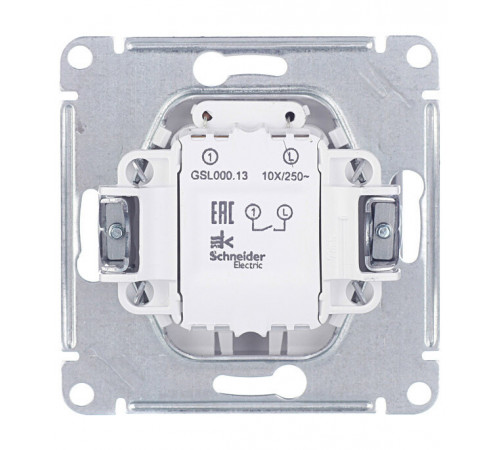 Выключатель Systeme Electric Glossa одноклавишный встраиваемый белый с подсветкой (GSL000113) Выключатель Systeme Electric Glossa одноклавишный встраиваемый белый с подсветкой (GSL000113)