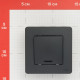 Выключатель Systeme Electric Blanca одноклавишный встраиваемый антрацит с подсветкой (BLNVS010116)