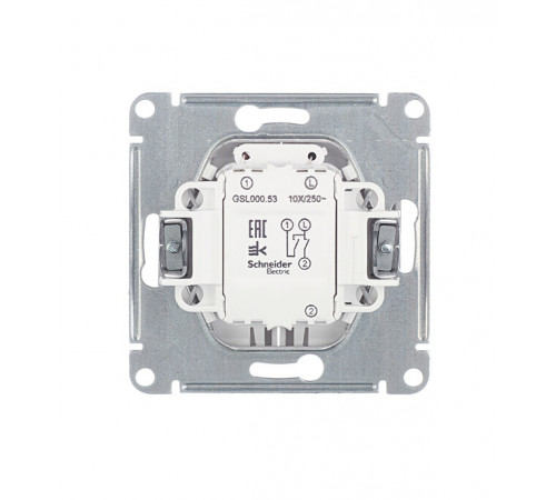 Выключатель Systeme Electric Glossa двухклавишный встраиваемый белый с подсветкой (GSL000153) Выключатель Systeme Electric Glossa двухклавишный встраиваемый белый с подсветкой (GSL000153)