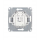 Выключатель Systeme Electric Glossa двухклавишный встраиваемый белый с подсветкой (GSL000153)