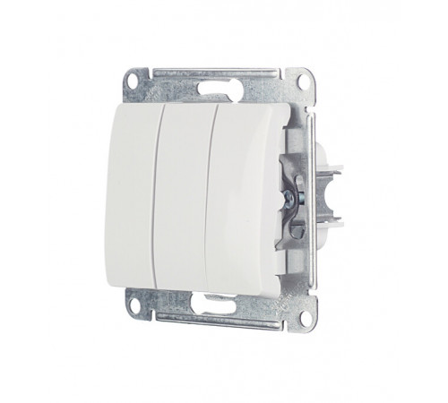 Выключатель Systeme Electric Glossa трехклавишный встраиваемый белый (GSL000131) Выключатель Systeme Electric Glossa трехклавишный встраиваемый белый (GSL000131)