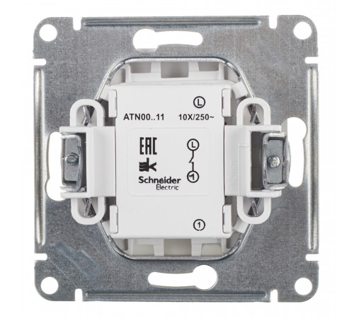 Выключатель Systeme Electric AtlasDesign одноклавишный встраиваемый белый (ATN000111) Выключатель Systeme Electric AtlasDesign одноклавишный встраиваемый белый (ATN000111)