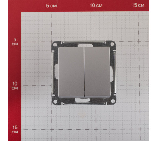 Выключатель Systeme Electric AtlasDesign двухклавишный встраиваемый алюминий (ATN000351) Выключатель Systeme Electric AtlasDesign двухклавишный встраиваемый алюминий (ATN000351)