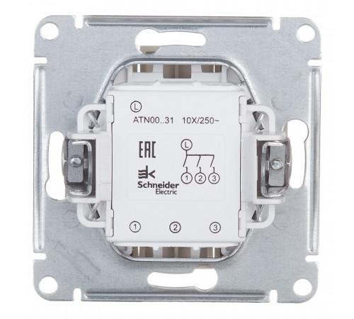 Выключатель Systeme Electric AtlasDesign трехклавишный встраиваемый бежевый (ATN000231) Выключатель Systeme Electric AtlasDesign трехклавишный встраиваемый бежевый (ATN000231)