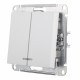 Выключатель Systeme Electric AtlasDesign двухклавишный встраиваемый белый с подсветкой (ATN000153)