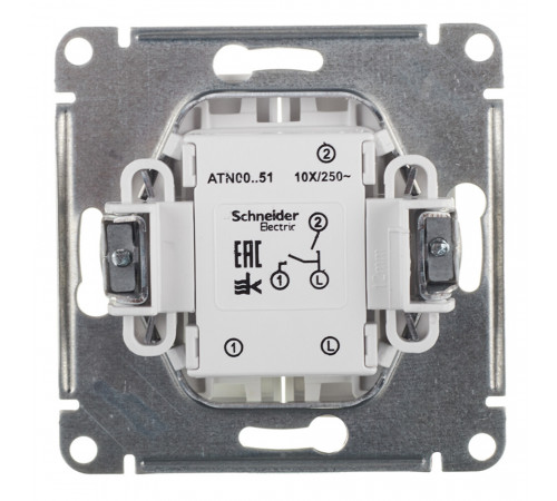 Выключатель Systeme Electric AtlasDesign двухклавишный встраиваемый белый (ATN000151) Выключатель Systeme Electric AtlasDesign двухклавишный встраиваемый белый (ATN000151)
