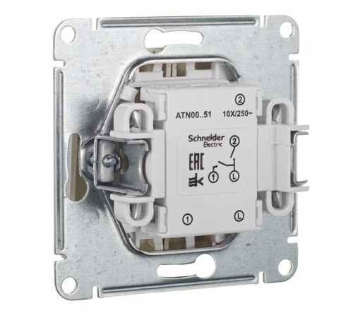 Выключатель Systeme Electric AtlasDesign двухклавишный встраиваемый алюминий (ATN000351) Выключатель Systeme Electric AtlasDesign двухклавишный встраиваемый алюминий (ATN000351)
