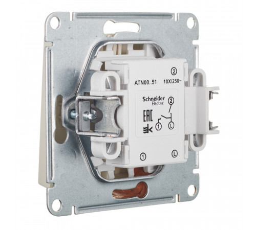Выключатель Systeme Electric AtlasDesign двухклавишный встраиваемый бежевый (ATN000251) Выключатель Systeme Electric AtlasDesign двухклавишный встраиваемый бежевый (ATN000251)