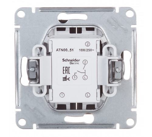 Выключатель Systeme Electric AtlasDesign двухклавишный встраиваемый карбон (ATN001051) Выключатель Systeme Electric AtlasDesign двухклавишный встраиваемый карбон (ATN001051)