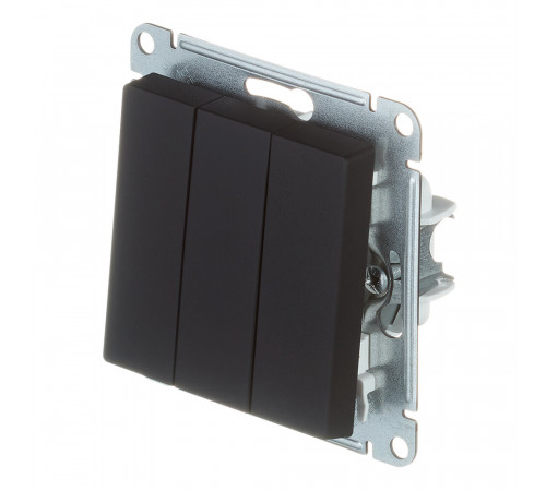 Выключатель Systeme Electric AtlasDesign трехклавишный встраиваемый карбон (ATN001031) Выключатель Systeme Electric AtlasDesign трехклавишный встраиваемый карбон (ATN001031)